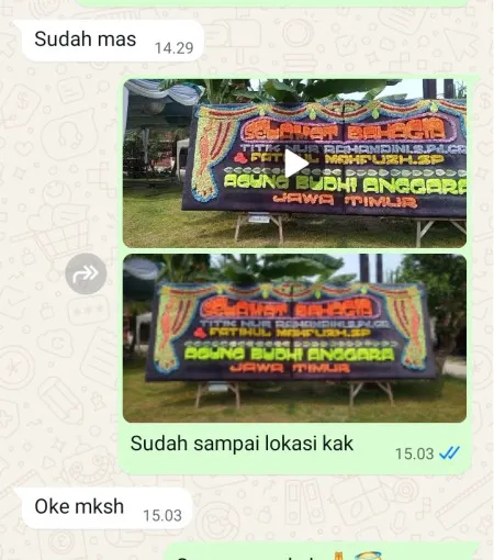 Pengiriman Papan Bunga Lokasi Pernikahan Jakarta